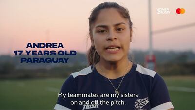 Andrea Roa, juvenil rugbier paraguaya.