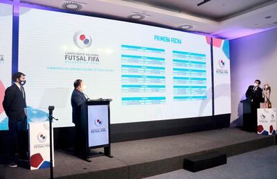 El acto de sorteo de la Fase Final del Campeonato Nacional de Futsal FIFA “Villarrica 2021”.