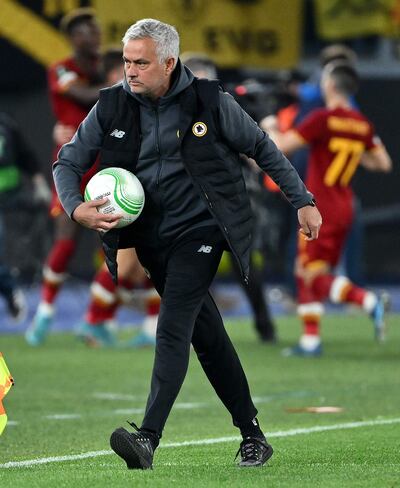 José Mourinho, entrenador portugués de AS Roma.