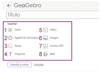 Creación de una actividad (Applet) con GeoGebra