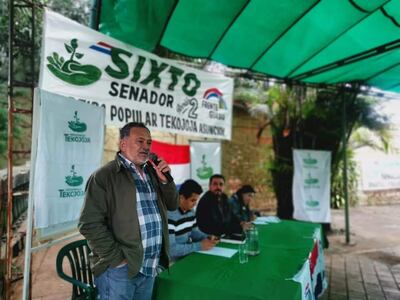 El senador Sixto Pereira (FG), líder de Tekojoja comunicó la decisión de la dirigencia de retirarse de la Concertación.