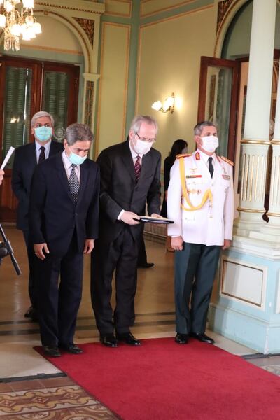 El embajador de Italia en Paraguay, Paolo Campanini, presentó las cartas credenciales al presidente de la República Mario Abdo Benítez.