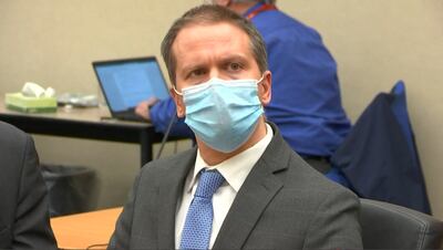 Derek Chauvin durante la lectura del veredicto, este martes en Minneapolis.