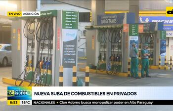Privados confirman suba de G. 1.000 y G. 1.500 de la nafta y del diésel desde hoy