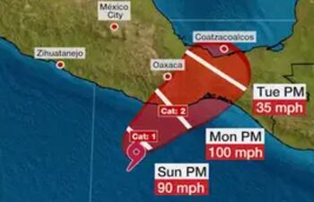 Tormenta tropical Agatha.