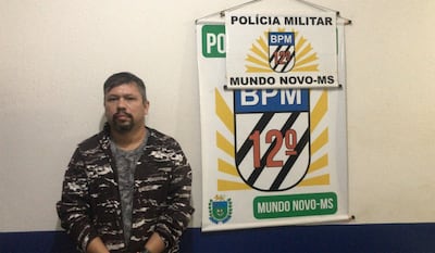 Benicio Silva, expolicía paraguayo capturado por la Policía Militar del Brasil.
