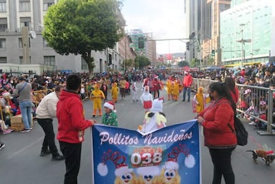 El desfile de Navidad volvió a la ciudad boliviana de La Paz este sábado con una importante presencia de la población después de tres años y con la finalidad de dar un mensaje de "paz, tranquilidad y perdón".
