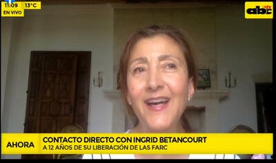Ingrid Betancourt, en una entrevista para ABC TV esta mañana.