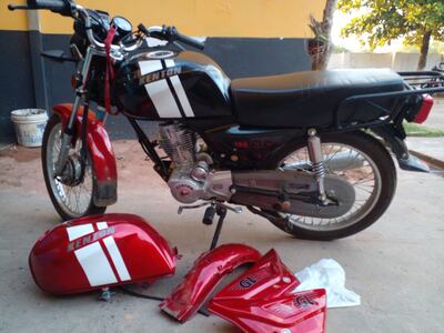 La moto que fue recuperada por la Policía.