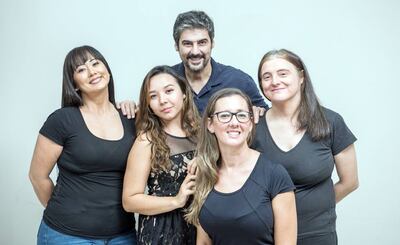 Mariel Balbuena, Eliane Marín, Miguel Escoz, Claudia Laterza y Fátima Flores Pompa.