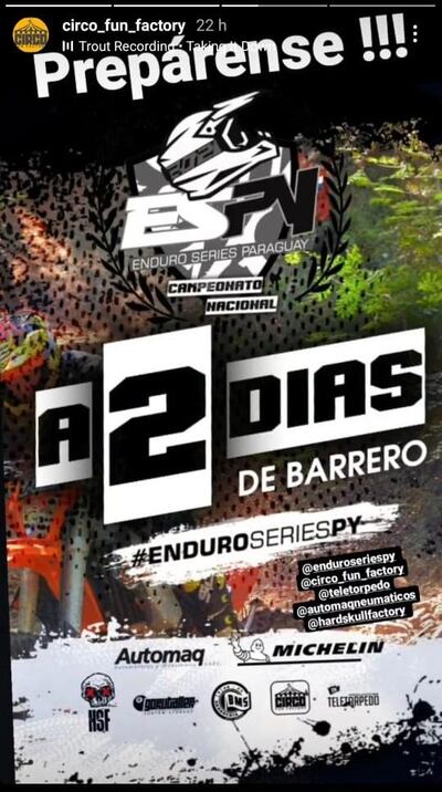 Invitación para la actividad deportiva que finalmente fue cancelada.