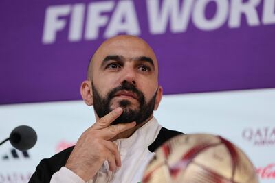 Walid Regragui, entrenador de Marruecos, en la víspera del partido por el tercer puesto del Mundial Qatar 2022 ante Croacia.