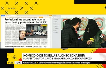 Detienen a supuesto autor del homicidio de José Luis Alonso Schaerer
