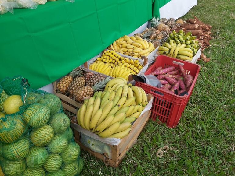 Además de huevo casero y queso Paraguay, también hay verduras y frutas