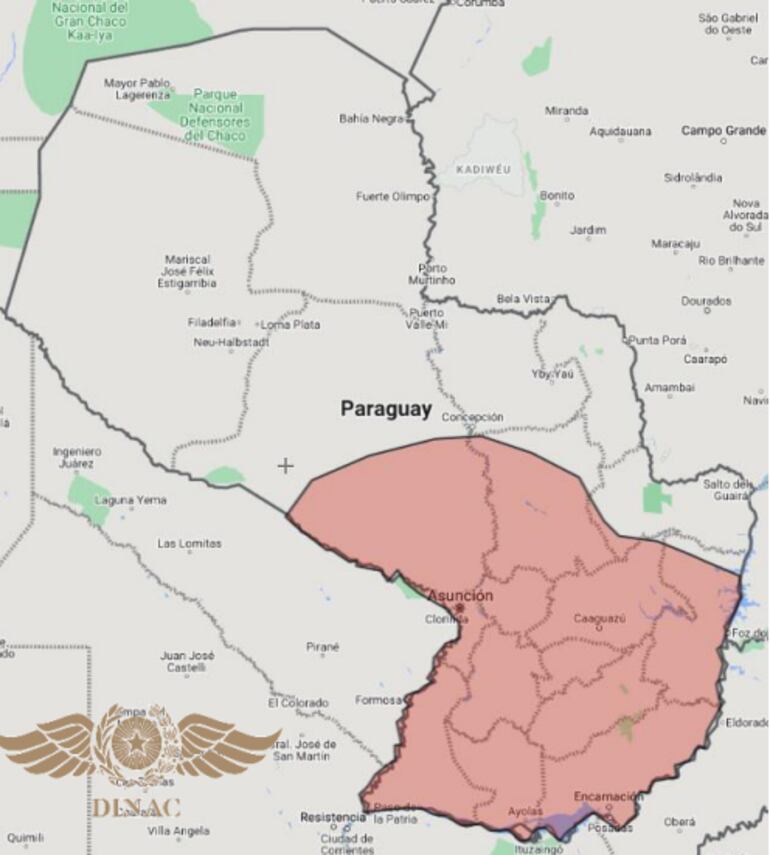 Mapa de afectación del boletín especial por tormentas.