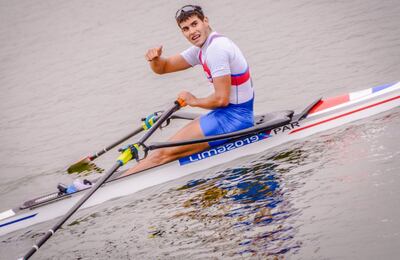 El remero compatriota Javier Insfrán, de 19 años, resultó cuarto en la final del single, en Huacho, sede del remo.