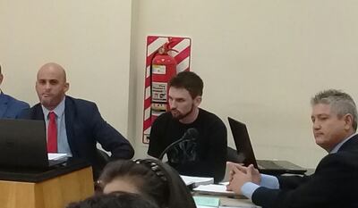 René Hofstetter (c) fue condenado a 12 años de prisión en 2018 por la muerte de Alex Villamayor.