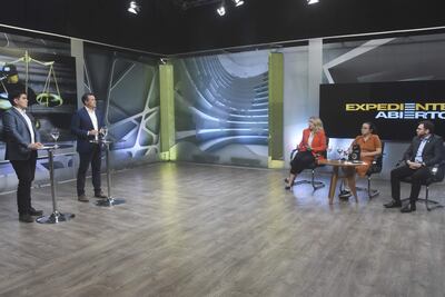 Las fiscales Belinda Bobadilla, Sonia Pereira y el defensor público, Fernando Basualdo en "Expediente Abierto".