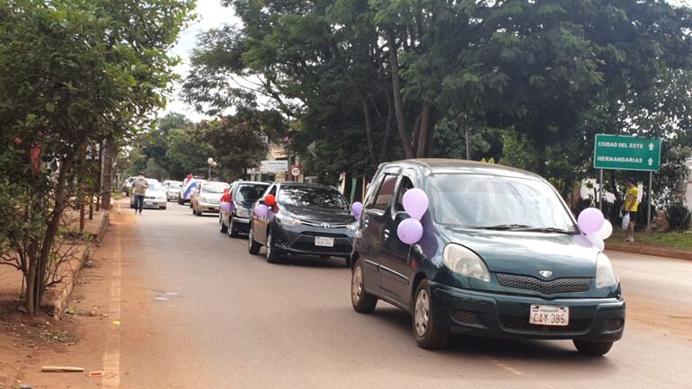 Algunos acompañaron la movilización en sus rodados.
