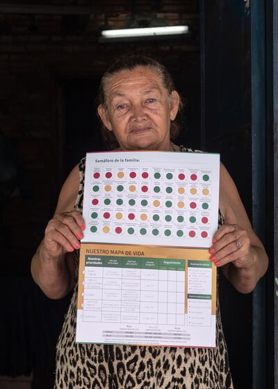 Delia Leguizamón, cliente de la oficina Villa Elisa de la Fundación Paraguaya.