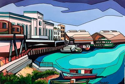 Una de las obras que forma parte de esta muestra inaugurada en la Manzana de la Rivera.