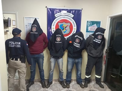 Detenidos durante un procedimiento efectuado en la ciudad de Zanja Pytã.