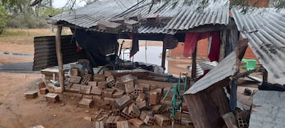 Algunas comunidades nativas tuvieron sus casas afectadas por la lluvia en el Chaco.