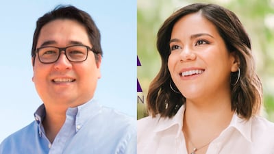 Eduardo Nakayama, de la Alianza Juntos por Asunción y Johanna Ortega, de “Asunción Para Todos”.