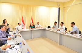 Sesión extraordinaria realizada esta mañana para presentar el Plan de Urbanización de Coronel Oviedo.