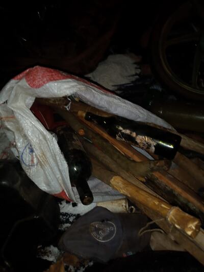 Las evidencias incautadas durante el cateo.