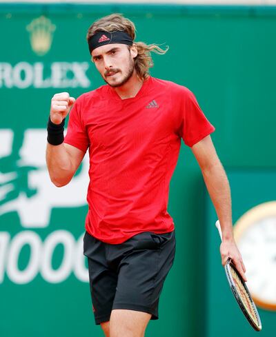 El griego Stefanos Tsitsipás medirá hoy en la final del 
Masters 1000 de Montecarlo al ruso Andrei Rublev. EFE