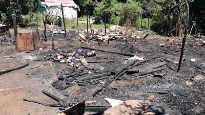 Restos de los terrenos incendiados