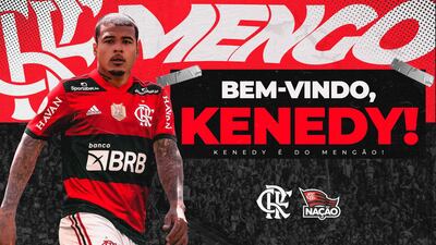 Kenedy es nuevo jugador del Flamengo.