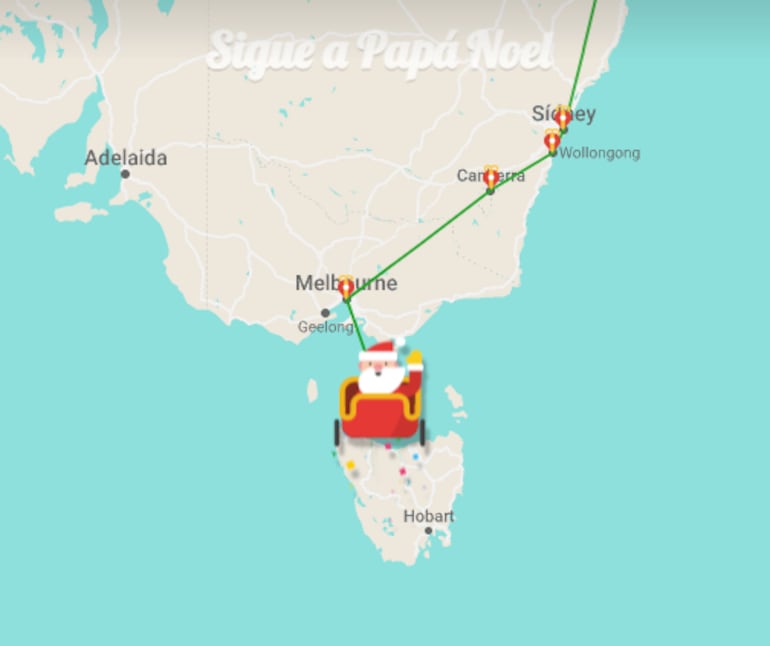 ¿A qué hora pasará Papá Noel por Paraguay?