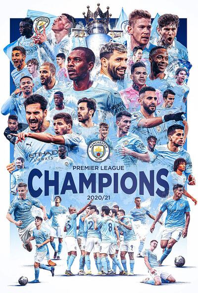 Composición gráfica del Manchester City tras la nueva conquista de la Premier.