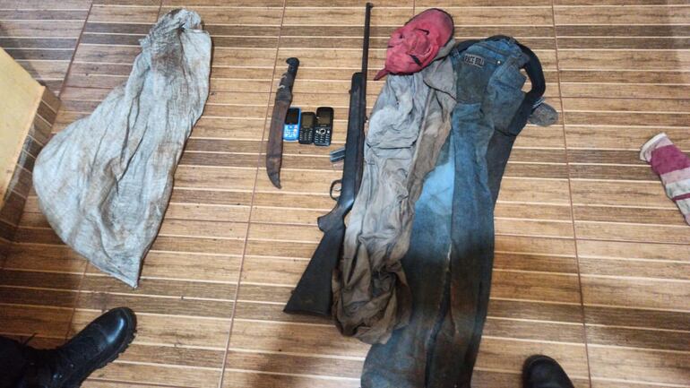 Evidencias halladas por la Policía.