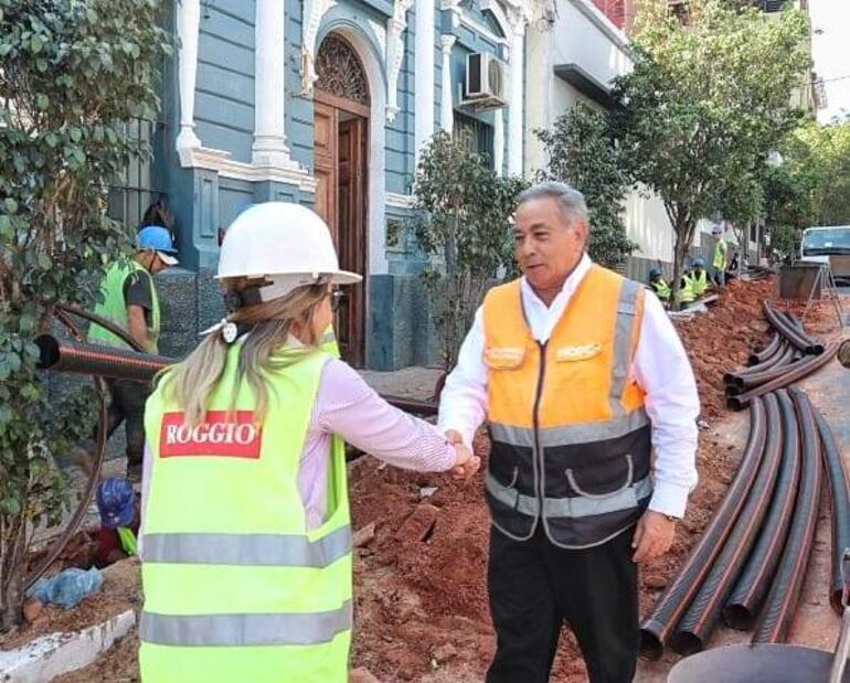El ministro del MOPC, Rodolfo Segovia, visitó la semana pasada la zona de obras.