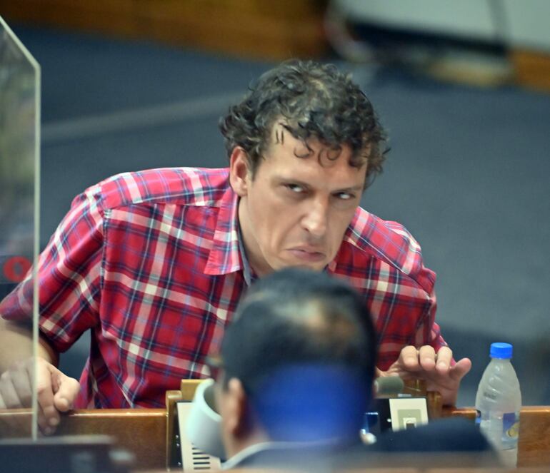 El diputado cartista Juan Carlos "Nano" Galaverna como nunca pidió aplicar el Código de Ética para castigar a su colega liberal Celeste Amarilla, a quien trató de "tilinga".