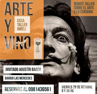 Afiche del encuentro de este viernes para debatir sobre la cordura y el arte.