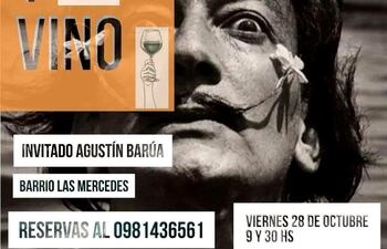 Afiche del encuentro de este viernes para debatir sobre la cordura y el arte.