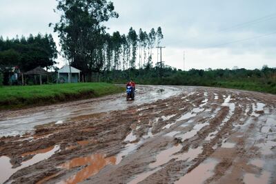 Un sector de la ruta San Juan Nepomuceno que une con la compañía San Francisco.