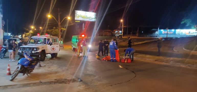 El accidente se produjo en los últimos minutos del domingo 31 sobre Artigas y Brasilia, en Asunción.