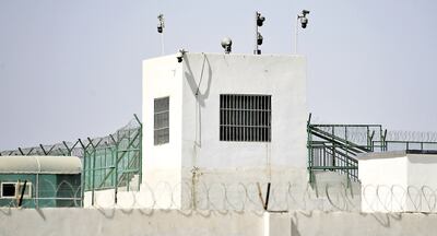 Vista de una de las edificaciones de uno los campos de concentración del pueblo uigur en la zona de Xinjinag, en China.