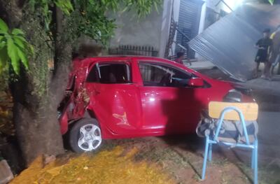 Así quedó el vehículo implicado en el accidente.