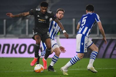 El United goleó a la Real Sociedad