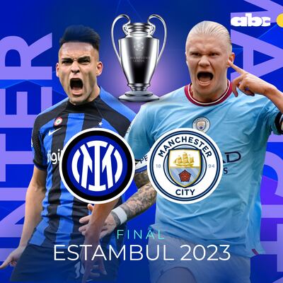 Inter y Manchester City, finalistas de la Champions League.