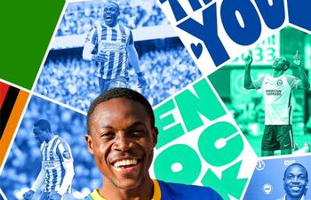 Enock Mwepu, jugador africano del Brighton que cuelga las botas a los 24 años.