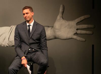 Pau Gasol, durante un acto celebrado en el Gran Teatro del Liceo de Barcelona en el que anunció este martes su retirada del baloncesto profesional a los 41 años y tras 21 temporadas en activo, poniendo fin a una exitosa carrera en la que, entre otros logros, destacan los dos anillos de la NBA ganados con los Ángeles Lakers y el Mundial y los dos subcampeonatos olímpicos que conquistó con la selección española.