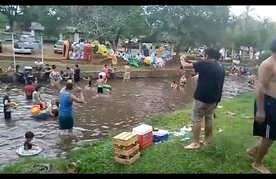 Captura del video hecho  en “La Garza” que se viralizó  ” entre el domingo y ayer.