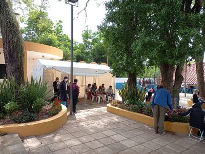 Uno de los vacunatorios habilitados en la ciudad de Caacupé.